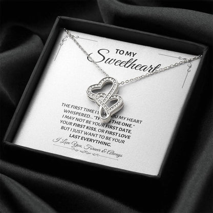 To My Sweetheart Necklace - Gift for Love on Valentine’s Day & Special Days - Heart-to-heart Pendant Necklace