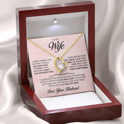 To My Wife Necklace - Sweet Emotional Gift for Wife from Husband on Birthday, Anniversary & Valentine’s Day - Forever Love Necklace