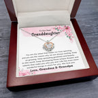 To Our Dear Granddaughter – Birthday & Graduation Gift Jewelry from Grandma & Grandpa – Crown Pendant Necklace