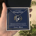 To My Daughter Necklace – Daughter Necklace for Graduation Birthday Occasions from Mum – Forever Love Necklace
