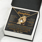 To My Daughter Necklace - Sentimental Birthday Gift from Dad, Meaningful Jewelry for Milestones & Holidays - Forever Love Necklace