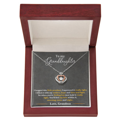 To My Granddaughter Necklace – Gift from Grandma for Any Special Occasion – Crown Pendant Necklace