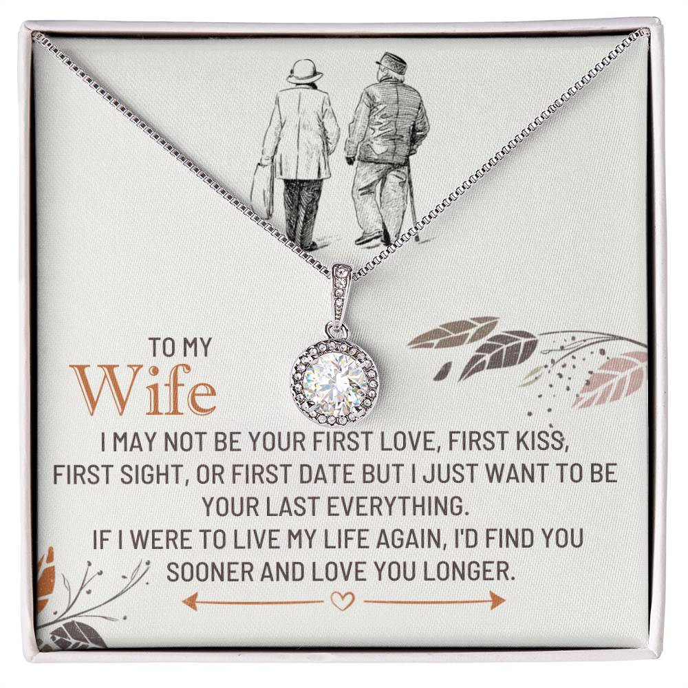 To My Wife Necklace - Sweet Emotional Gift for Wife from Husband on Birthday, Anniversary & Valentine’s Day - Eternal Hope Necklace
