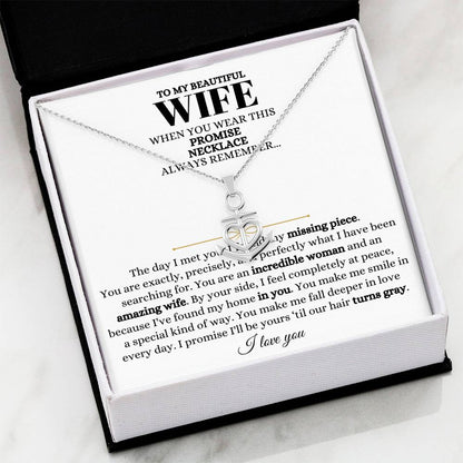 To My Wife Necklace - Perfect Gift from Husband for Birthday, Christmas & Valentine’s Day - Anchor Pendant Necklace