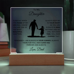 Custom Acrylic Table Gift for Daughter, Personalized Memory Keepsake, To My Daughter