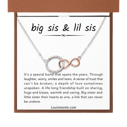 Big Sister & Little Sister Necklace | Big Sis Lil Sis Gift | Perfect For Birthday & Graduation