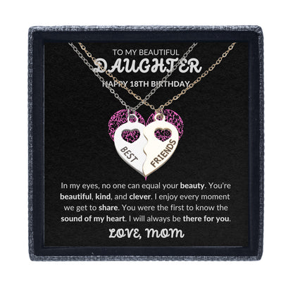Mother daughter birthday necklace 