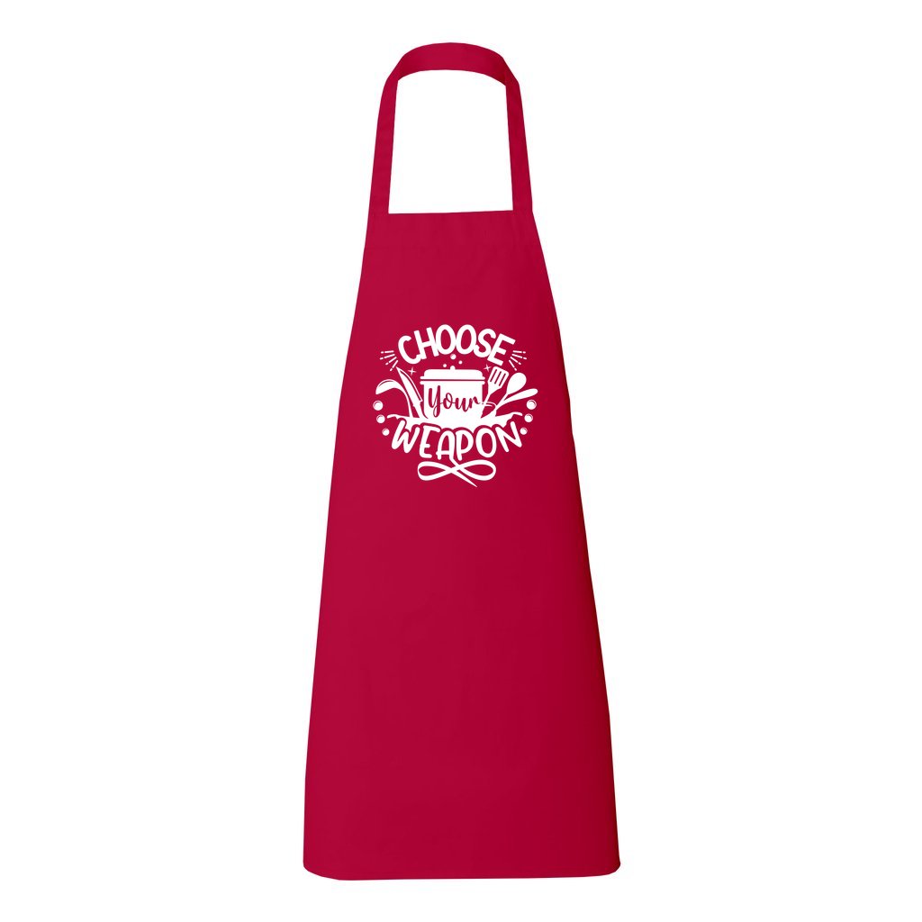 Choose Your Weapon, Butcher Apron - Red