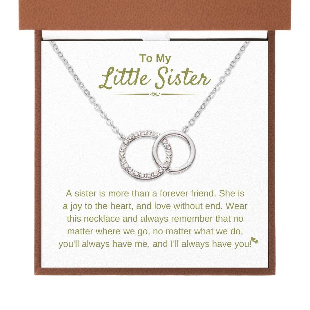 Little Sister Necklace | Sentimental Gift For Her | Endless Connection - Interlocking Circles Necklace