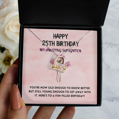 Daughter 25th Birthday Love Dancing Necklace