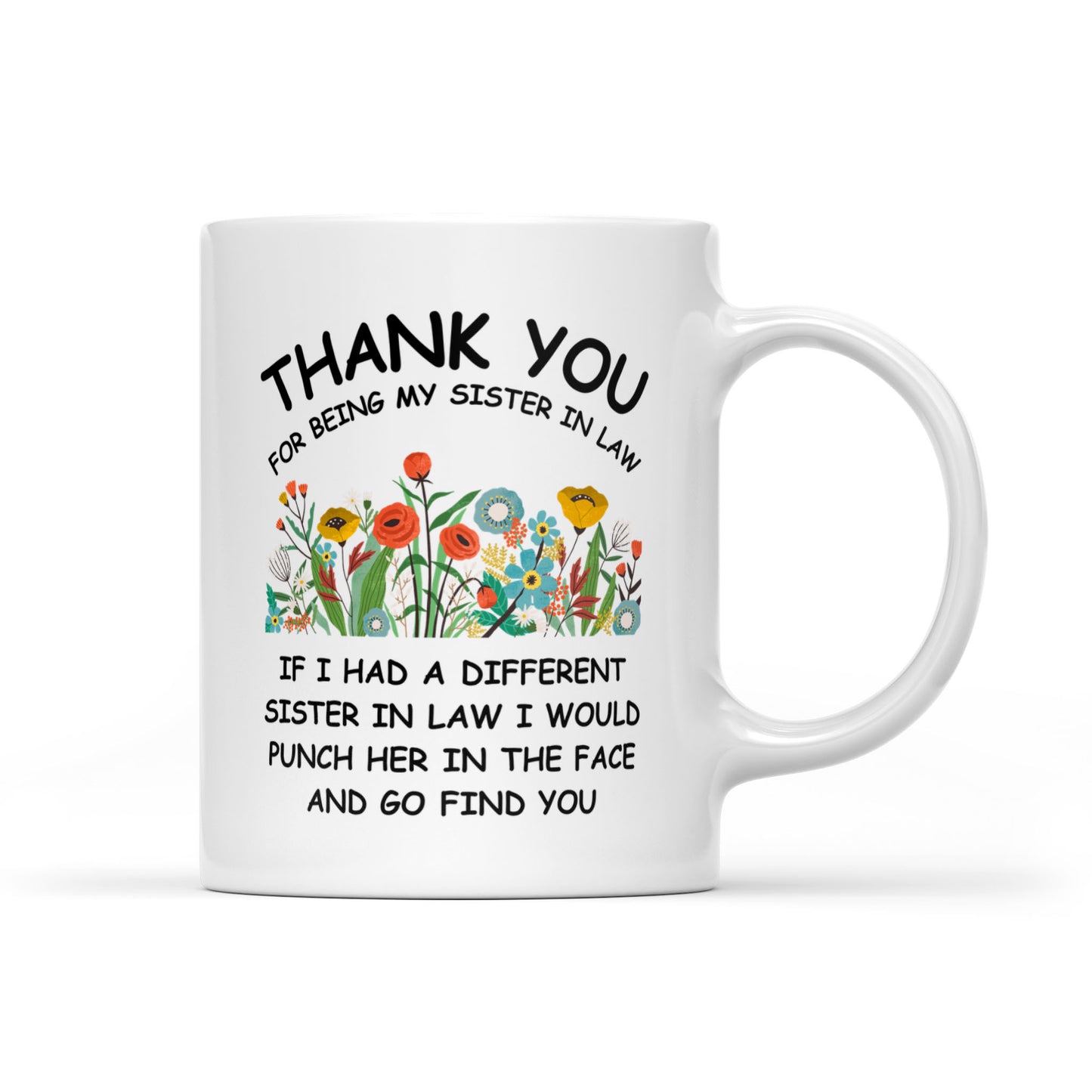 Thank You For Being My Sister In Law Mugs