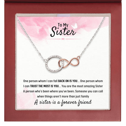 Sister Necklace | Sister Is A Forever Friend | Perfect Gift For Her | Infinite Bond Circle Necklace