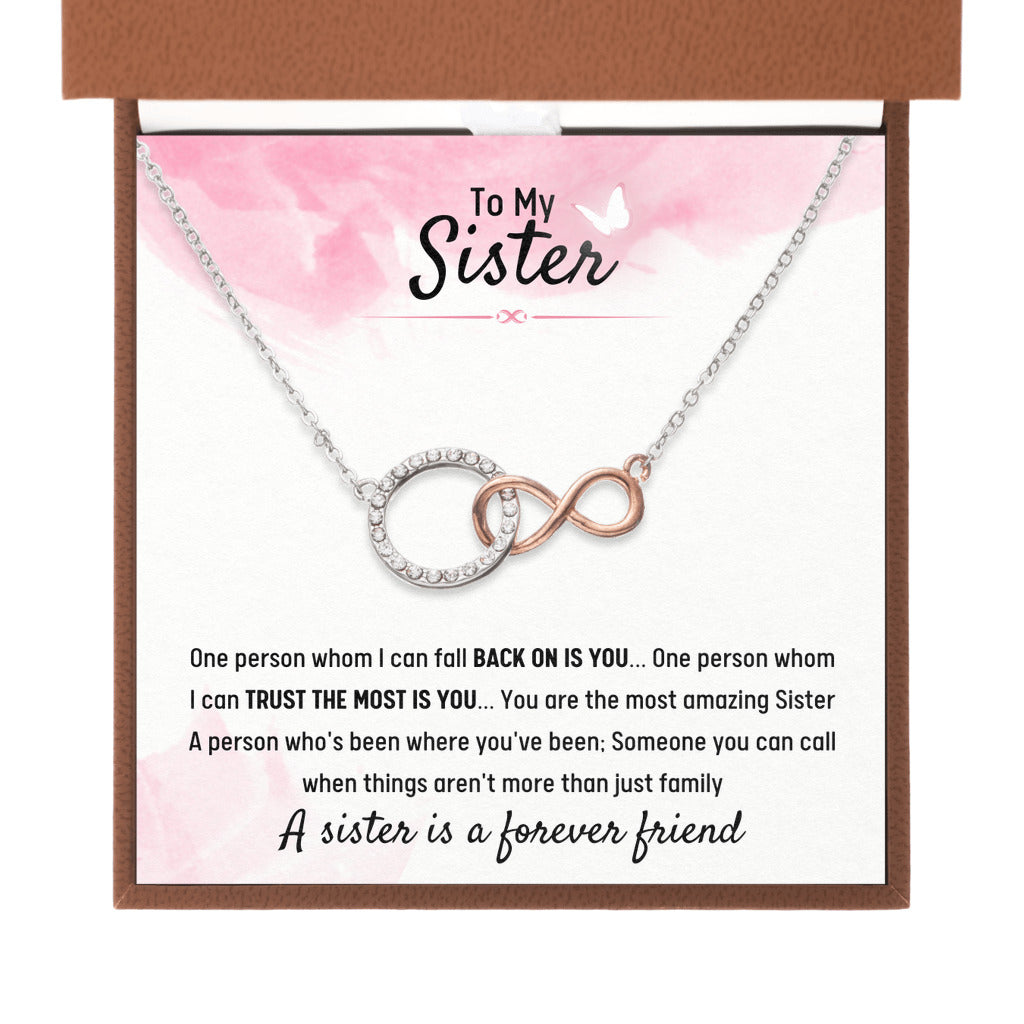 Sister Necklace | Sister Is A Forever Friend | Perfect Gift For Her | Infinite Bond Circle Necklace