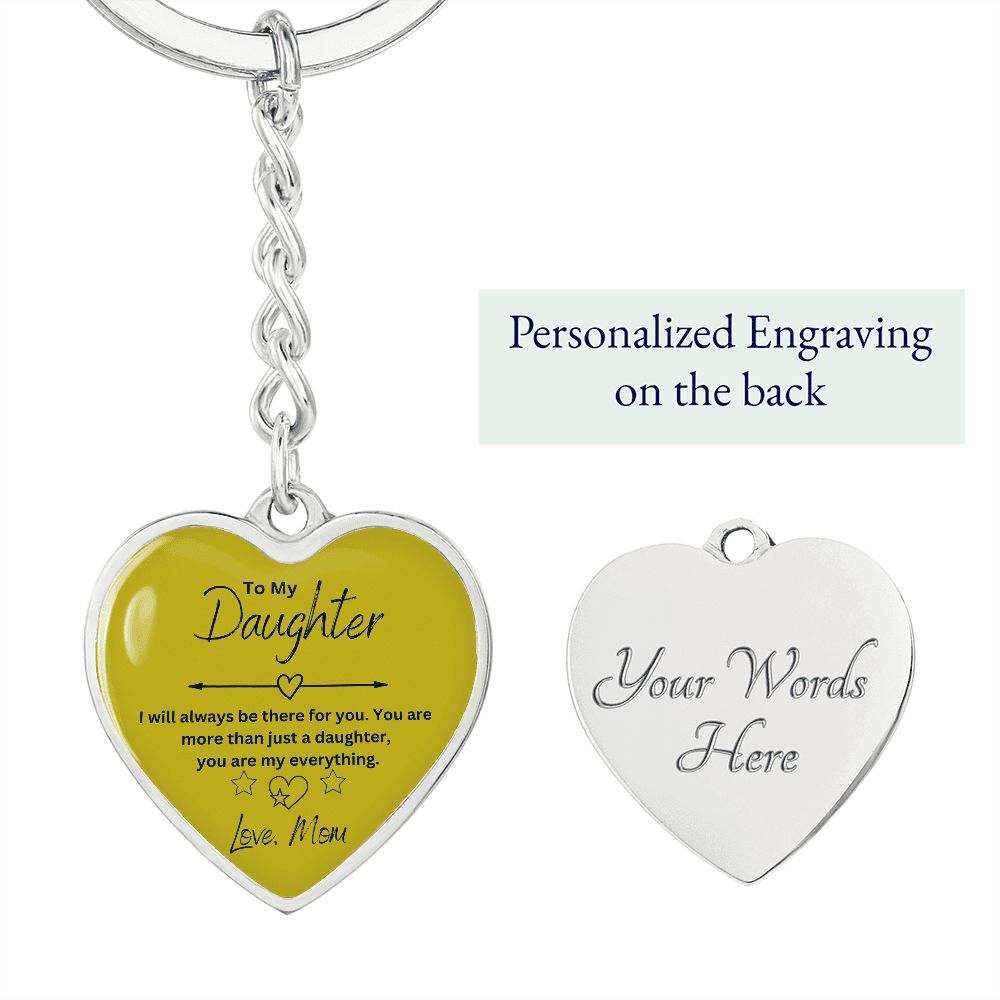 Daughter Heart Keychain