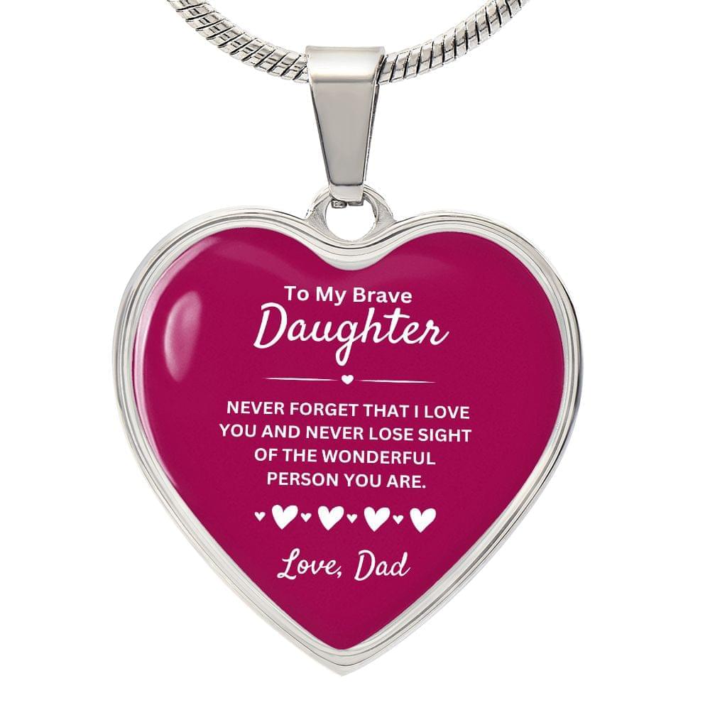 Daughter - Wonderful Person Personalized Heart Necklace