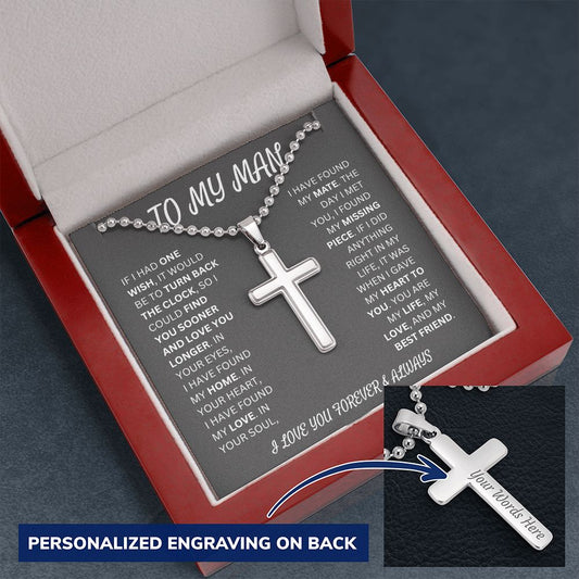 Personalized Cross Necklace for Man