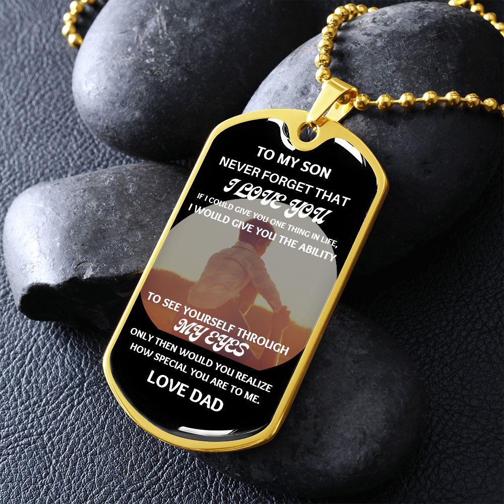 Personalized Military Necklace Gift for Son from Dad