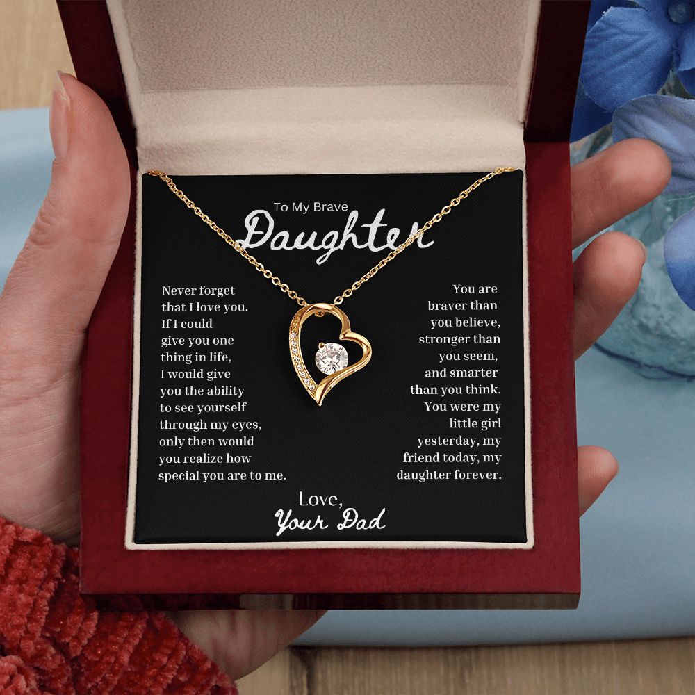 To My Daughter Necklace From Dad