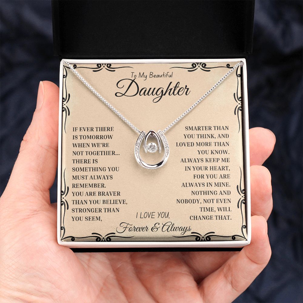 To My Daughter Necklace - Inspirational Gifts For Daughter From Mom & Dad