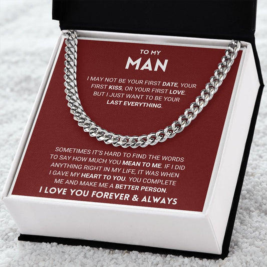 To My Man Gift from Women Cuban Link Chain