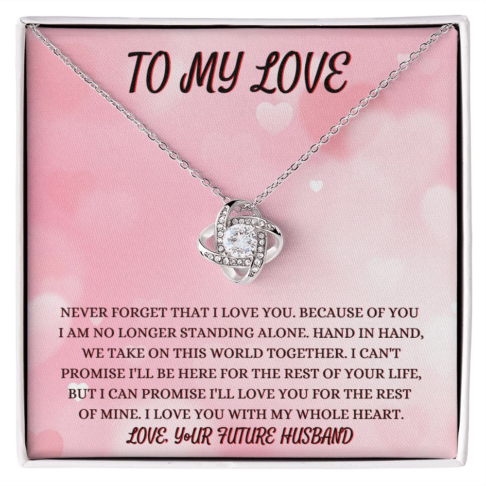 TO My Love Hand In Hand Valentine's Day | Love Knot Necklace