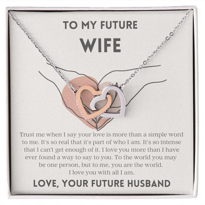 Future Wife - My World Valentines Day  - Interlocking Hearts Necklace