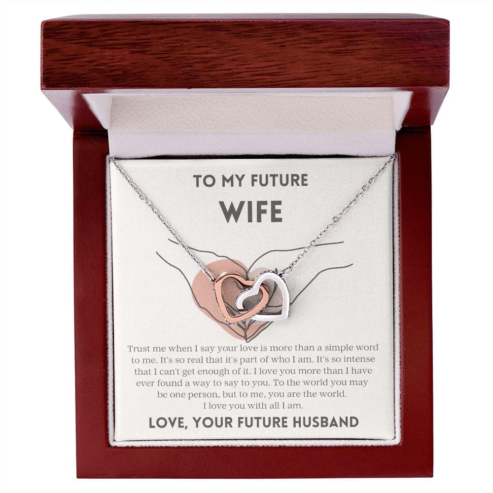 Future Wife - My World Valentines Day  - Interlocking Hearts Necklace