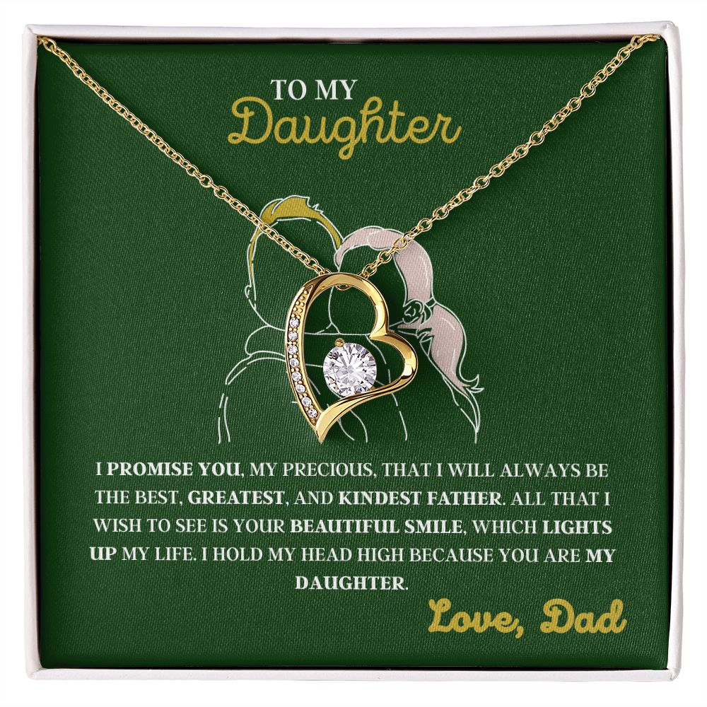To My Daughter - Father To Daughter Jewelry Gift