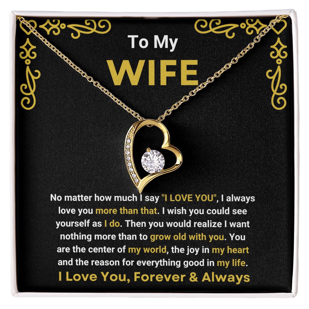 To My Wife - You Are The Center Of My World - Forever Love Necklace
