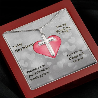 Boyfriend - You Are My Missing Piece Cross Necklace
