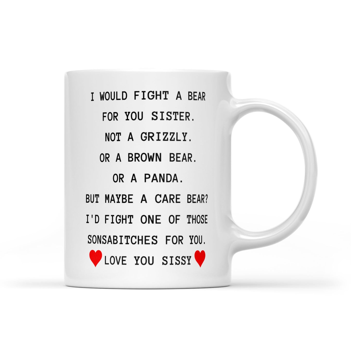 Sister Bear Fight Mug - Best Gift for Sister