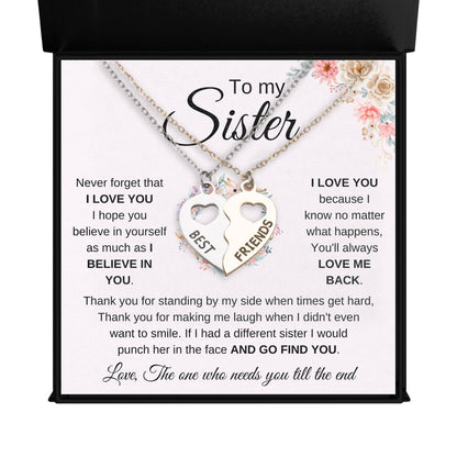 Matching Sister Necklace Set - Sentimental Graduation or Birthday Gifts for Sisters